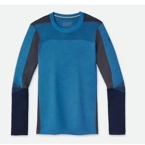 SmartWool Men Intraknit Merino 200 Long Sleeve Crew Blue Large